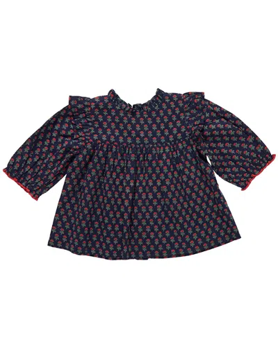 Pink Chicken Girls Kalani Button Up Top In Blue