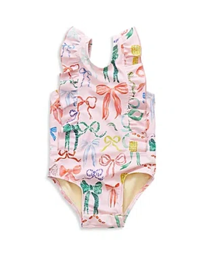 Pink Chicken Girls' Katniss One Piece Swimsuit - Baby In Watercolor