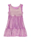 Pink Chicken Girls Lame Kelsey Dress In Purple
