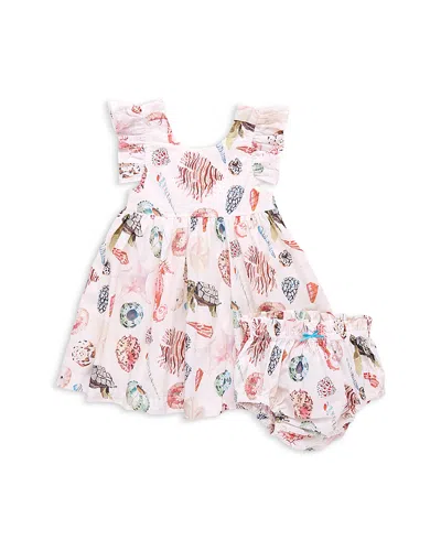 Pink Chicken Girls' Liv Fit And Flare Dress - Baby In Watercolor