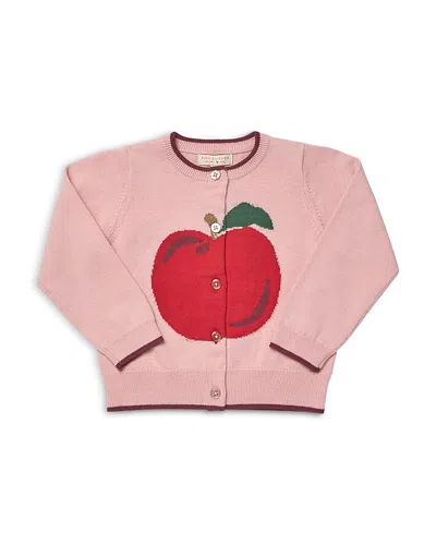Pink Chicken Girls' Maude Cotton And Wool Cardigan Sweater - Little Kid In Pink
