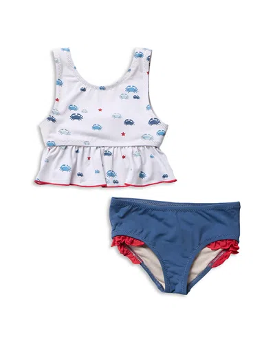 Pink Chicken Girls' Palmer Two Piece Tankini Swimsuit - Little Kid In Blue
