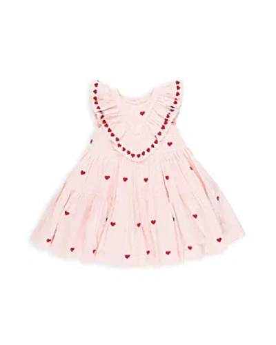 strapless open back dress Pink Chicken Girls Elowen Dress in Pink Dewdrop Block Print – Lively Kids main image 0