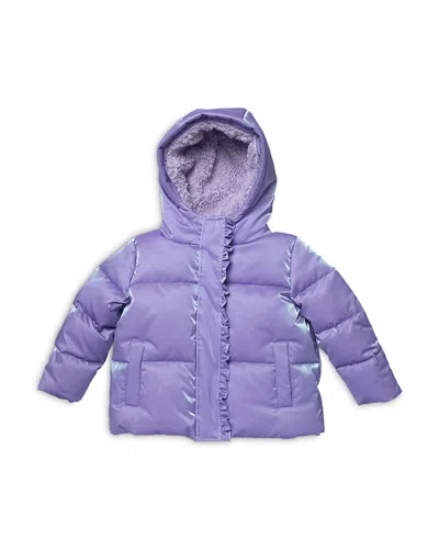 Pink Chicken Girls' Ruffled Pete Down Puffer Jacket - Little Kid In Purple