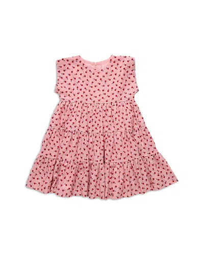 Pink Chicken Girls' Sleeveless Tiered Ruffle Dress - Little Kid In Pink