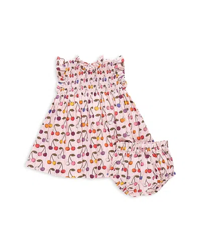 Pink Chicken Girls' Stevie Fruit Dress Set - Baby In Cloud Pink Cherry