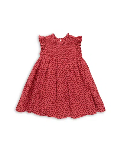 Pink Chicken Girls' Stevie Mini Hearts Dress - Little Kid In Red