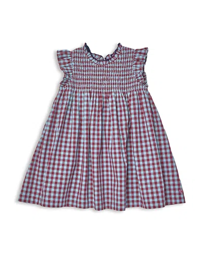 Pink Chicken Girls' Stevie Smocked Cotton Dress - Little Kid In Blue