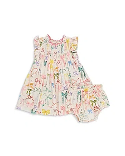 Pink Chicken Girls' Stevie Smocked Dress & Bloomers Set - Baby In Watercolor