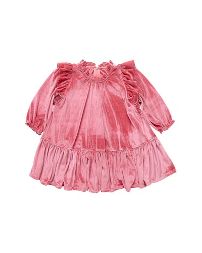 Pink Chicken Girls Velour Harper Dress