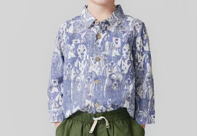 Pink Chicken Kids' Jack Shirt In Dogs A Plenty In Multi