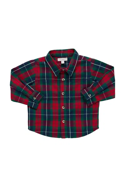 Pink Chicken Kid's Jack Shirt In Red Tartan In Black