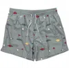 Pink Chicken Men's Swimming Trunk In Green Golf Tournament In Multi