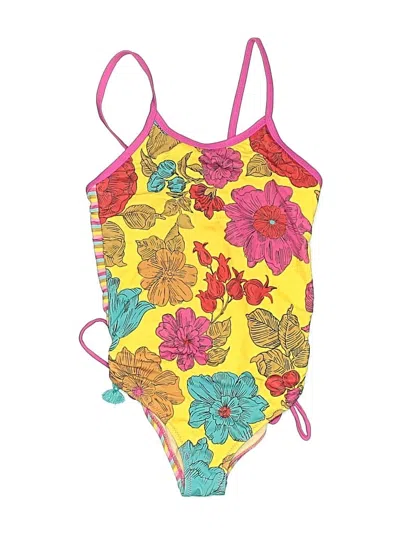 Pre-owned Pink Chicken Kids' One Piece Swimsuit In Yellow