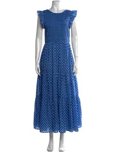 Pre-owned Pink Chicken Printed Long Dress In Blue