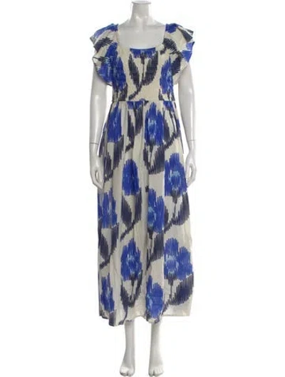 Pre-owned Pink Chicken Printed Long Dress In Neutral