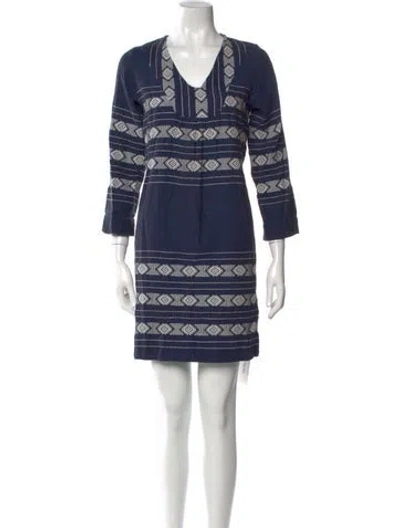 Pre-owned Pink Chicken Printed Mini Dress In Blue