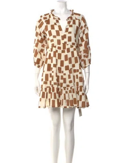 Pre-owned Pink Chicken Printed Mini Dress In Multi