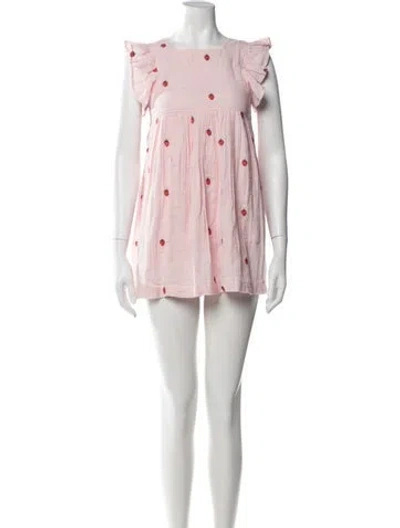 Pre-owned Pink Chicken Printed Mini Dress In Pink