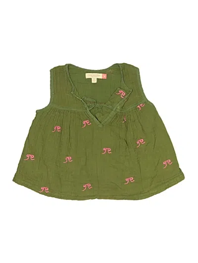 Pre-owned Pink Chicken Kids' Sleeveless Blouse In Green