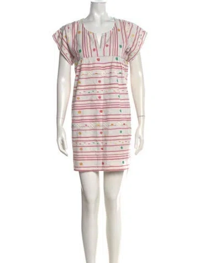 Pre-owned Pink Chicken Striped Mini Dress In Gray