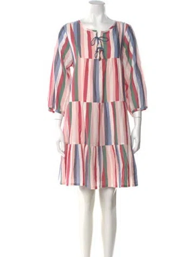 Pre-owned Pink Chicken Striped Mini Dress In Pink
