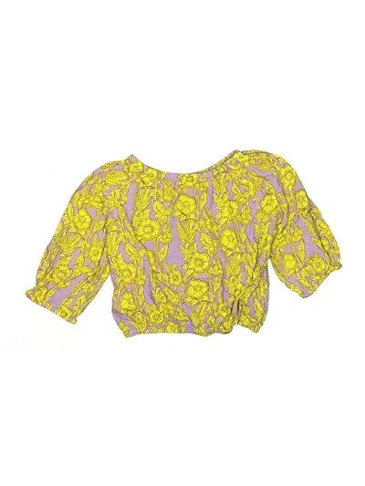 Pre-owned Pink Chicken Kids' Tube Top Yellow Strapless Neckline Tops