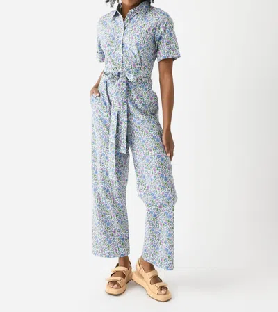 Pink City Prints Flo Jumpsuit In Sky Meadow In Multi