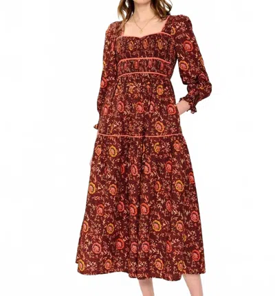 Pink City Prints Rachel Vintage Inspired Dress In Multicolor