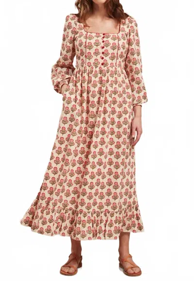Pink City Prints Sierra Dress In Jam Buta In Pattern