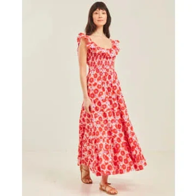 Pink City Prints Susie Dress In Red