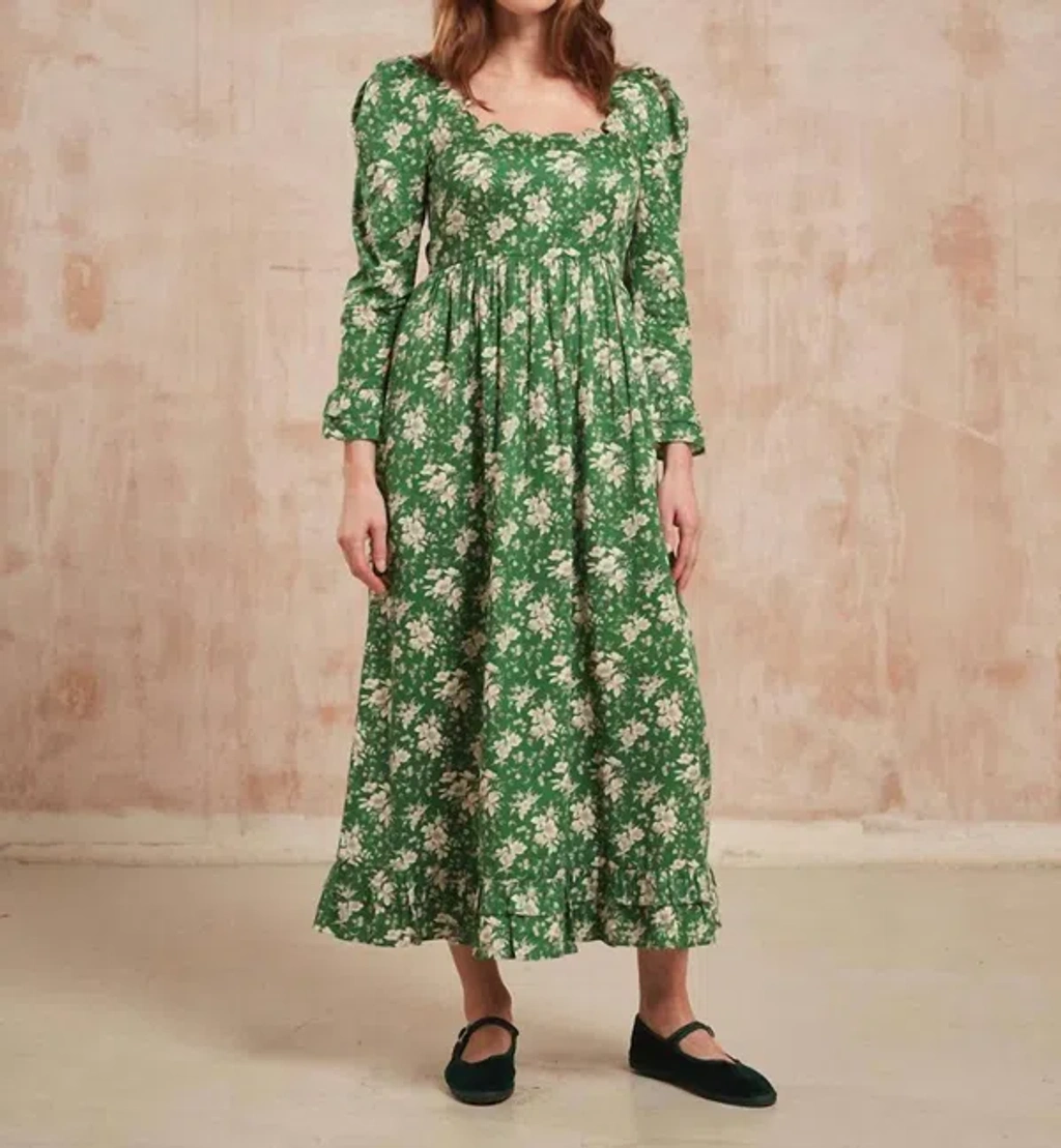pink city prints green dress Lavender Orchard Nora Dress, S main image 1