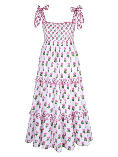 Pink City Prints Women's Hollyhock Mix Athens Dress In Pink