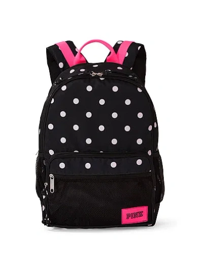 Pink Classic Canvas Backpack In Animal Print