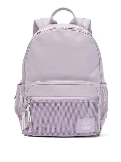 Pink Classic Canvas Backpack In Purple
