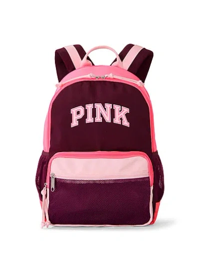 Pink Classic Canvas Backpack In Purple