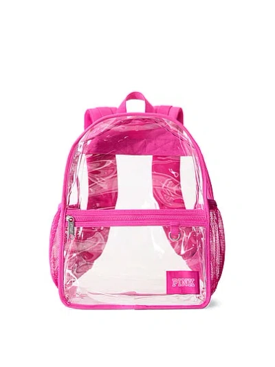Pink Clear Backpack In