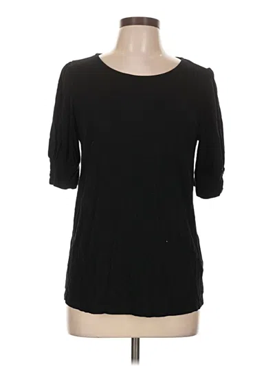 Pre-owned Pink Clover 3/4 Sleeve Top Black Scoop Neck Tops
