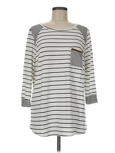 Pre-owned Pink Clover 3/4 Sleeve T-shirt In Gray