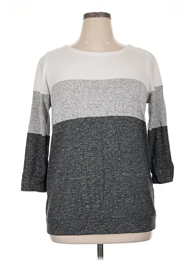 Pre-owned Pink Clover 3/4 Sleeve T-shirt In Gray
