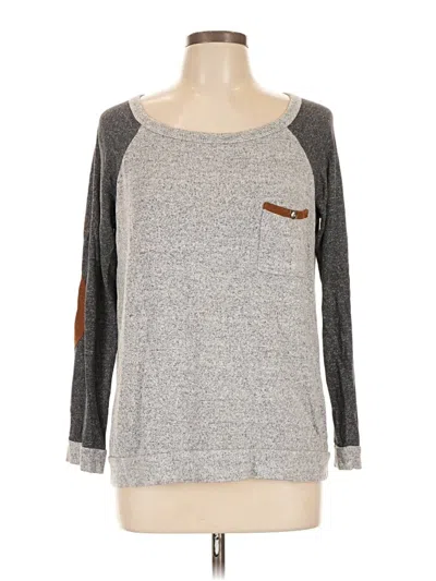 Pre-owned Pink Clover 3/4 Sleeve T-shirt In Gray