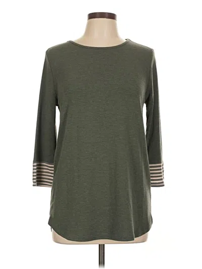 Pre-owned Pink Clover 3/4 Sleeve T-shirt In Green