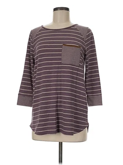 Pre-owned Pink Clover 3/4 Sleeve T-shirt In Purple