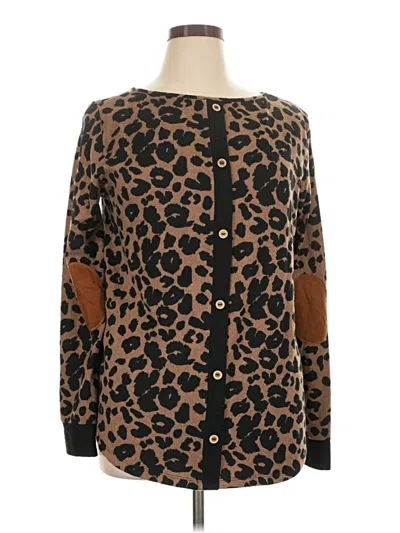 Pre-owned Pink Clover Cardigan Sweater In Brown