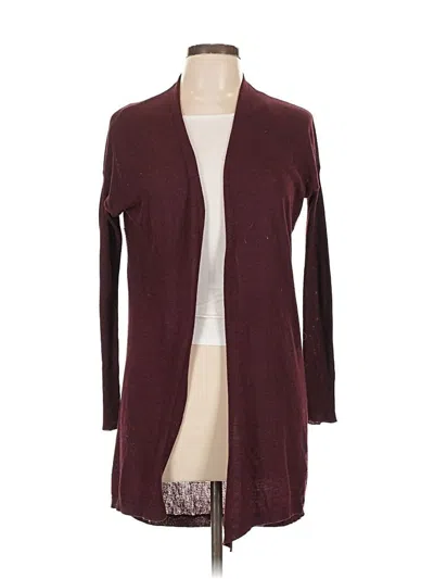 Pre-owned Pink Clover Cardigan Sweater In Burgundy