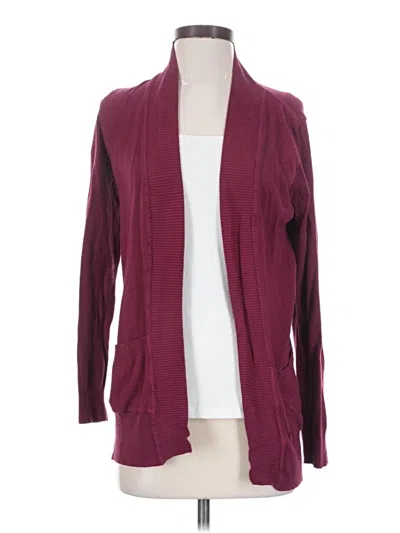 Pre-owned Pink Clover Cardigan Sweater In Burgundy