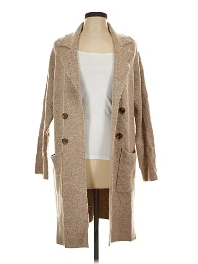 Pre-owned Pink Clover Cardigan Sweater In Tan