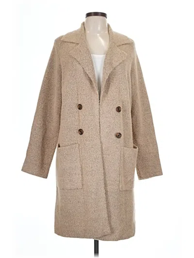 Pre-owned Pink Clover Cardigan Sweater In Tan