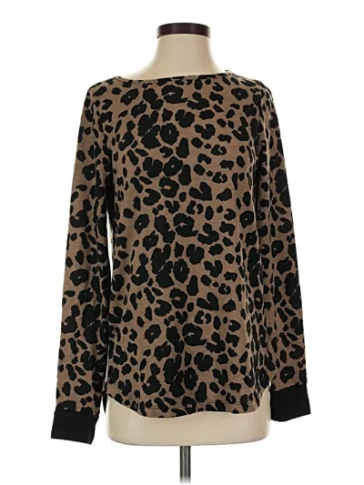 Pre-owned Pink Clover Long Sleeve Blouse In Brown