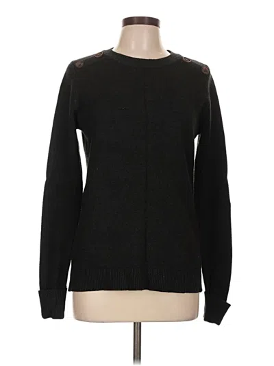 Pre-owned Pink Clover Long Sleeve Top Black Crew Neck Tops